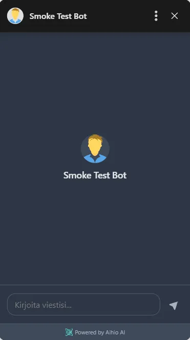 Kuva chat-ikkunasta otsikkologolla