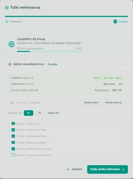 Kuva URL-indeksoinnista